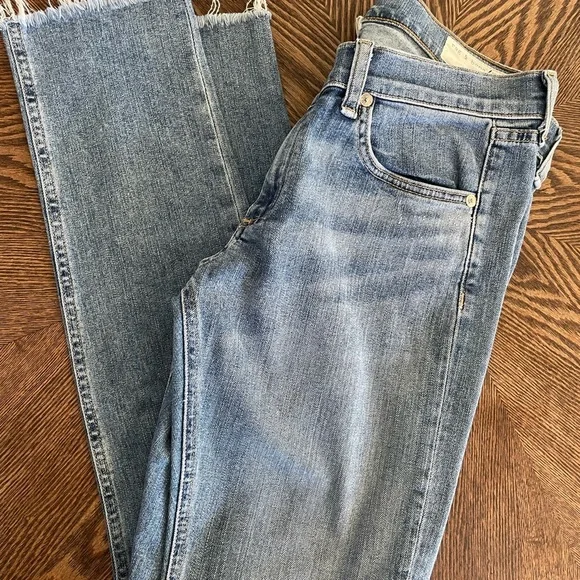 Rag & Bone Jeans Size 27 Skinny Blue Distressed - Picture 12 of 14